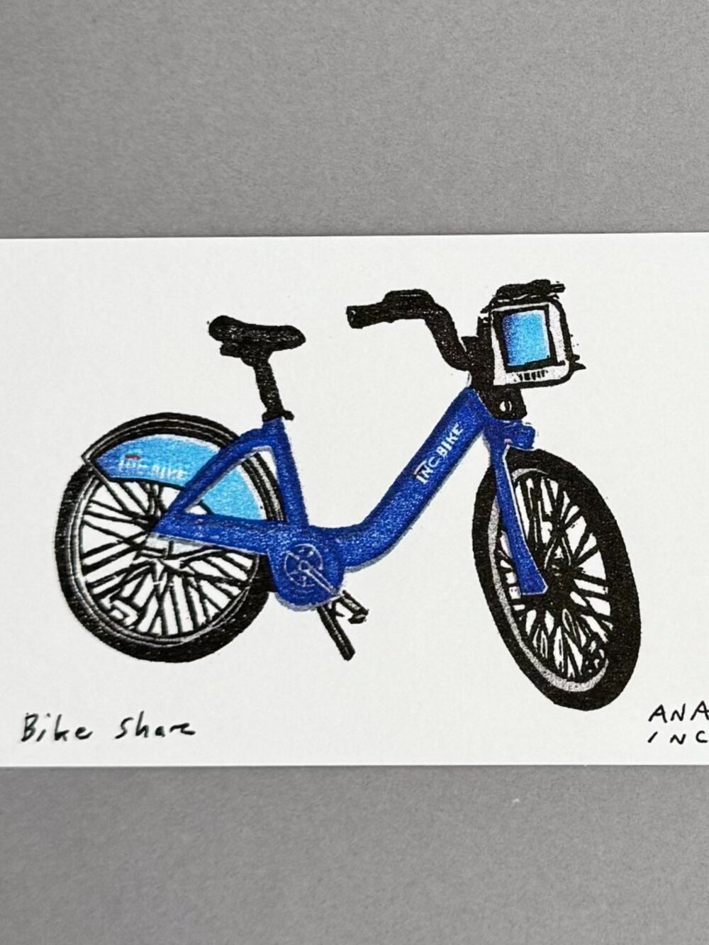 Ana Inciardi Bike Share Mini Art Print